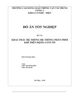 Đồ án tốt nghiệp khảo sát hệ thống phân phối khí động cơ trên ô tô