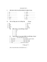 Tải Đề ôn thi học kì 2 lớp 2 môn tiếng Anh chương trình Let's go 2 - Đề kiểm tra học kì 2 môn tiếng Anh lớp 2