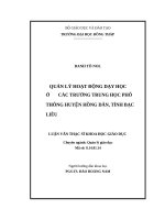 luận văn thạc sĩ quản lý hoạt động dạy học ở các trường trung học phổ thông huyện hồng dân, tỉnh bạc liêu 