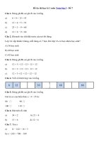 Tải Đề ôn thi học kì 1 môn Toán lớp 3 - Đề 7 - Đề ôn tập học kì 1 môn Toán lớp 3