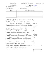 Tải Đề thi học kì 1 môn Toán lớp 4 năm học 2018 - 2019 theo Thông tư 22 - Đề 2 - Đề kiểm tra học kì I lớp 4 môn Toán có đáp án