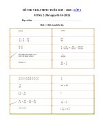 Tải Đề thi Violympic Toán lớp 5 vòng 2 năm 2019 - 2020 - Đề thi giải toán qua mạng lớp 5 có đáp án