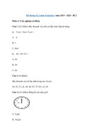 Tải Đề thi học kì 2 môn Toán lớp 1 năm 2019 - 2020 - Đề 2 - Đề thi Toán học kì 2 lớp 1 có đáp án