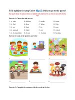 Tải Trắc nghiệm từ vựng Unit 4 lớp 5: Did you go to the party? - Từ vựng tiếng Anh lớp 5 Unit 4 có đáp án