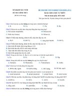 Tải Đề thi thử tốt nghiệp THPT năm 2020 môn Hóa Trường Chuyên Bắc Ninh lần 2 - Đề thi thử THPT quốc gia 2020 môn Hóa có đáp án