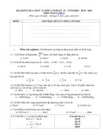 Tải Đề thi học kì 2 môn Toán lớp 5 năm học 2018 - 2019 theo Thông tư 22 - Đề kiểm tra học kì 2 lớp 5 môn Toán có đáp án và bảng ma trận đề thi