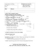 Tải Đề thi học kì 1 môn Toán, Tiếng Việt lớp 4 trường tiểu học Sơn Đông, Đăk Lăk năm 2015 - 2016 - Đề kiểm tra học kì 1 môn Toán, Tiếng Việt lớp 4 có đáp án