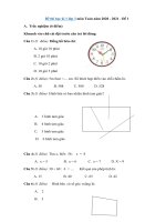 Tải Đề thi học kì 1 lớp 3 môn Toán năm 2020 - 2021 - Đề 1 - Đề thi Toán lớp 3 học kì 1
