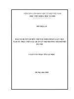 Bảo vệ quyền sở hữu trí tuệ theo pháp luật việt nam từ thực tiễn cục quản lý thị trường thành phố hà nội 