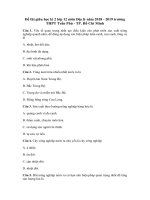 Tải Đề thi giữa học kì 2 lớp 12 môn Địa lý năm 2018 - 2019 trường THPT Nguyễn Chí Thanh - TP. HCM - Đề kiểm tra giữa học kì 2 Địa lý 12 có đáp án