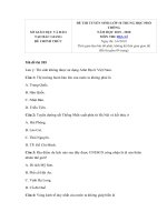 Tải Đáp án đề thi vào lớp 10 môn Địa lý tỉnh Bắc Giang năm 2019 - Đề thi vào lớp 10 môn Địa Bắc Giang 2019 có đáp án