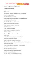 Tải Giải bài tập SGK Tiếng Anh lớp 5 Chương trình mới: Review 1 - Để học tốt Tiếng Anh 5 Thí điểm