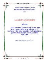 Sáng kiến kinh nghiệm, SKKN - Giải pháp về sử dụng đồ dùng dạy học trong môn học mĩ thuật ở trường tiểu học Nguyễn Trãi thị trấn Quảng Phú Huyện CưMgar Tỉnh Đăk Lăk