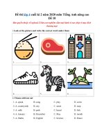 Tải Đề thi lớp 4 cuối kì 2 năm 2020 môn Tiếng Anh nâng cao - Đề 10 - Đề kiểm tra tiếng Anh lớp 4 học kỳ 2 có đáp án