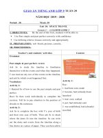 Tải Giáo án tiếng Anh lớp 9 Tuần 29 sách mới - Giáo án điện tử môn tiếng Anh 9 theo tuần