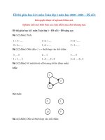 Tải Đề thi giữa học kì 1 môn Toán lớp 1 năm học 2020 - 2021 - Đề số 4 - Đề kiểm tra giữa học kì 1 lớp 1