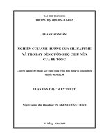 Nghiên cứu ảnh hưởng của silicafume và tro bay đến cường độ chịu nén của bê tông 