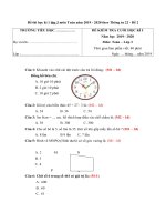 Tải Đề thi học kì 1 lớp 3 môn Toán năm 2019 - 2020 theo Thông tư 22 - Đề 2 - Đề kiểm tra học kì 1 lớp 3 môn Toán có ma trận đề thi