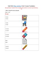 Tải Giải Tiếng Anh lớp 1 Unit 1 Lesson Vocabulary SGK - Sách Cánh Diều Tiếng Anh lớp 1 Unit 1: My school (trang 8-9)