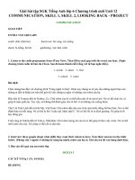 Tải Giải bài tập SGK Tiếng Anh lớp 6 Chương trình mới Unit 12 COMMUNICATION, SKILL 1, SKILL 2, LOOKING BACK - PROJECT - Để học tốt Tiếng Anh lớp 6 Thí điểm Unit 12 ROBOTS