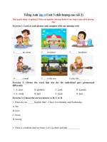 Tải Tiếng Anh lớp 4 Unit 3 chất lượng cao (số 2) - Bài tập Tiếng Anh lớp 4 Unit 3 có đáp án