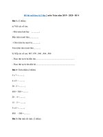 Tải Đề thi cuối học kì 2 lớp 2 môn Toán năm 2019 - 2020 - Đề 4 - Đề thi Toán lớp 2 học kỳ 2 có đáp án