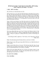 Tải Đề thi học kì 2 lớp 11 môn Ngữ văn năm 2018 - 2019 trường THPT Nguyễn Chí Thanh - TP. HCM - Đề thi Ngữ văn lớp 11 học kì 2 có đáp án