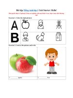 Tải Bài tập Tiếng Anh lớp 1 Unit Starter: Hello! - Sách Chân trời sáng tạo Tiếng Anh lớp 1 Unit Starter: Hello