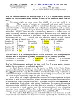 Tải Đề thi thử THPT Quốc gia môn tiếng Anh năm 2019 có đáp án - Số đề 012 - Đề ôn thi Đại học môn tiếng Anh trường THPT Liễn Sơn, Vĩnh Phúc năm học 2018-2019