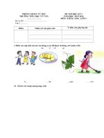 Tải Đề thi học kỳ 1 môn tiếng Anh lớp 2 trường Tiểu học Vũ Vân, Thái Bình năm học 2015 - 2016 - Đề kiểm tra học kỳ 1 môn tiếng Anh lớp 2 có đáp án