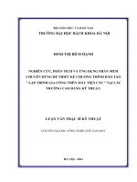Nghiên cứu phân tích và ứng dụng phần mềm chuyên dùng để thiết kế chương trình đào tạo  lập trình gia công trên máy tiện CNC  tại các trường cao đẳng kỹ thuật