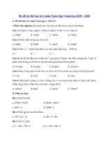 Tải Bộ đề thi học kì 2 môn Toán lớp 3 năm học 2019 - 2020 - Đề toán lớp 3 học kỳ 2