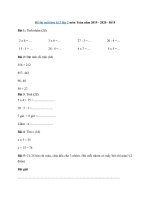 Tải Đề thi cuối học kì 2 lớp 2 môn Toán năm 2019 - 2020 - Đề 8 - Đề thi Toán lớp 2 học kỳ 2 có đáp án