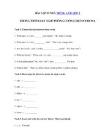 04 - Ôn tập tiếng Anh lớp 2 giữa học kì 2 có đáp án