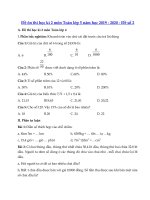 Tải Đề thi học kì 2 môn Toán lớp 5 năm học 2019 - 2020 - Đề số 2 - Đề thi toán lớp 5 học kì 2