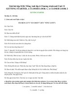 Tải Giải bài tập SGK Tiếng Anh lớp 6 Chương trình mới Unit 11 GETTING STARTED, A CLOSER LOOK 1, A CLOSER LOOK 2 - Để học tốt Tiếng Anh lớp 6 Thí điểm Unit 11 OUR GREENER WORLD