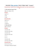 Tải Giải Tiếng Anh lớp 1 Unit 2: What’s this? - Lesson 5 SGK - Sách Chân Trời Sáng Tạo Tiếng Anh lớp 1 Unit 2: What's this?