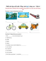 Tải Phiếu bài tập cuối tuần Tiếng Anh lớp 5 nâng cao - Tuần 4 - Bài tập cuối tuần Tiếng Anh lớp 5 - Tuần 4