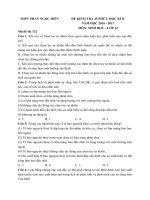 Tải Đề kiểm tra 45 phút học kì 2 môn Sinh học lớp 12 trường THPT Phan Ngọc Hiển, Cà Mau năm học 2016 - 2017 - Đề thi giữa học kì II môn Sinh học lớp 12 có đáp án