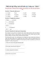 Tải Phiếu bài tập Tiếng Anh cuối tuần lớp 5 nâng cao - Tuần 3 - Bài tập cuối tuần Tiếng Anh lớp 5 - Tuần 3