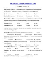 Tải Đề luyện thi THPT Quốc gia môn tiếng Anh năm 2020 số 31 - Đề thi tốt nghiêp THPT 2020 môn Anh có đáp án