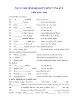 Tải Đề thi học sinh giỏi tiếng Anh lớp 5 năm 2019 - 2020 - Đề kiểm tra tiếng Anh lớp 5 có đáp án