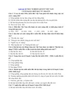 Tải Câu hỏi trắc nghiệm lịch sử Việt Nam: Cách mạng miền Bắc từ 1954 đến 1975 - Bài tập trắc nghiệm lịch sử Việt Nam có đáp án