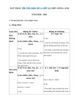 Tải Ngữ pháp tiếng Anh lớp 12 học kì 1 năm 2020 - 2021 - Lý thuyết ôn tập học kì 1 lớp 12 môn tiếng Anh mới chi tiết nhất