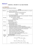 Tải Ôn tập Hóa học lớp 12 chương 4: POLIME và VẬT LIỆU POLIME - Lý thuyết và bài tập ôn tập Hóa học lớp 12