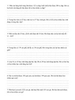 BAI TAP DANH CHO HS YEU LOP 4 DAU NAM 