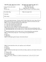 Tải Đề thi học kì 1 lớp 4 môn Tiếng Việt trường tiểu học Đại Lãnh 2, Khánh Hòa năm 2016 - 2017 - Đề kiểm tra học kì 1 môn Tiếng Việt lớp 4 có đáp án