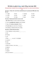 Tải Đề kiểm tra giữa kì 1 lớp 4 môn Tiếng Anh năm 2020 - Đề kiểm tra giữa kì 1 lớp 4 môn Tiếng Anh