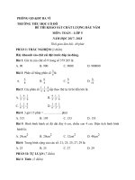 Tải Đề thi khảo sát chất lượng đầu năm môn Toán lớp 5 trường Tiểu học Cổ Đô, Hà Nội năm học 2017 - 2018 - Đề kiểm tra đầu năm lớp 5 môn Toán