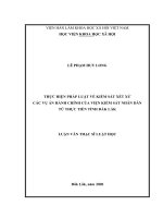 Thực hiện pháp luật về kiểm sát xét xử các vụ án hành chính của viện kiểm sát nhân dân từ thực tiễn tỉnh đắk lắk 
